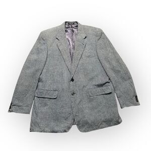 Gottschalks Blazer Men’s 46L Silk Gray Office Formal Classic Suit Jacket